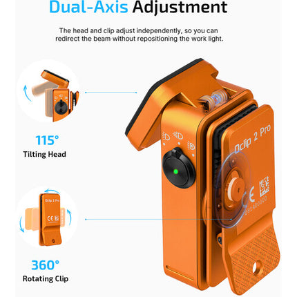 Olight Oclip 2 Pro Linterna Recargable 530 Lúmenes 1000mAh Dock USB-C Naranja