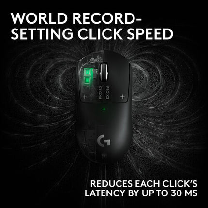 Logitech PRO X3 SUPERSTRIKE Ratón Inalámbrico Negro 48000 dpi 135h batería