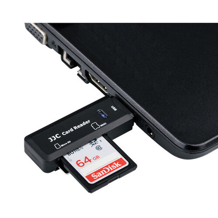 JJC USB 3.0 Lector de Tarjetas SD SDHC SDXC microSD 5 Gb/s LED