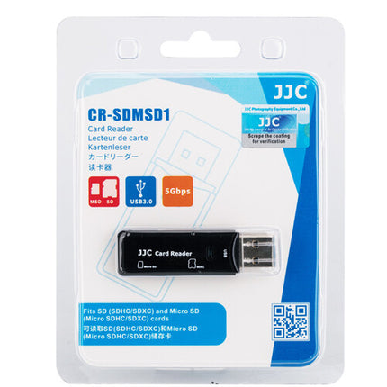 JJC USB 3.0 Lector de Tarjetas SD SDHC SDXC microSD 5 Gb/s LED