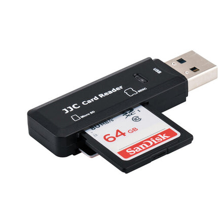 JJC USB 3.0 Lector de Tarjetas SD SDHC SDXC microSD 5 Gb/s LED