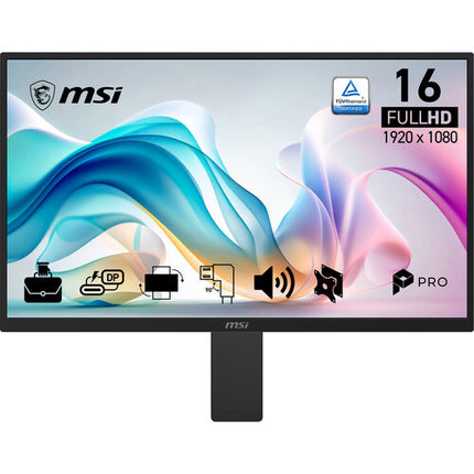 MSI PRO MP161E6T Monitor portátil 15.6" Full HD IPS 250 nits con cables incluidos