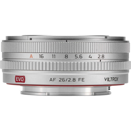 Viltrox AF 26mm f2.8 EVO Lente Gran Angular Sony E Plata 43mm
