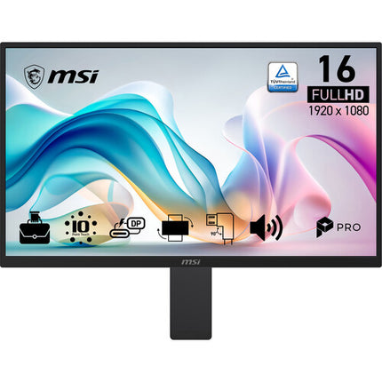 MSI PRO MP161E6T Monitor portátil táctil 15.6" Full HD IPS 10 puntos