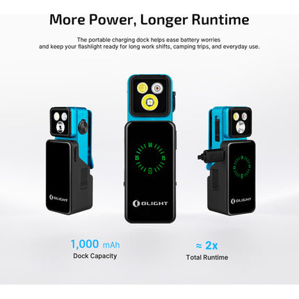 Olight Oclip 2 Pro Linterna Recargable Azul 530 Lúmenes 1000mAh Dock