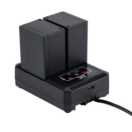JJC DCH-NPT125 Cargador Dual para Baterías NP-T125 con USB y Protección