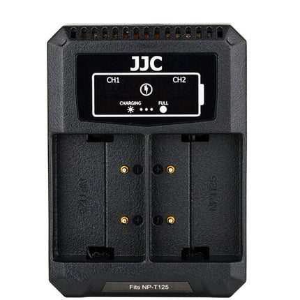 JJC DCH-NPT125 Cargador Dual para Baterías NP-T125 con USB y Protección