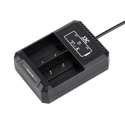 JJC DCH-NPT125 Cargador Dual para Baterías NP-T125 con USB y Protección