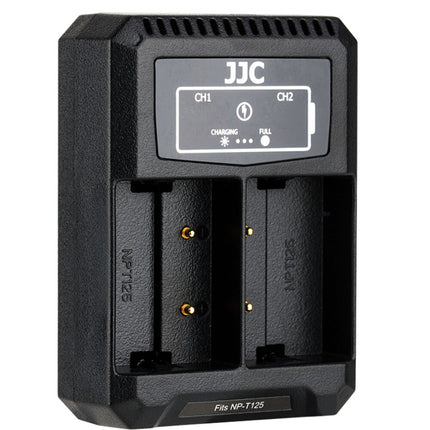 JJC DCH-NPT125 Cargador Dual para Baterías NP-T125 con USB y Protección