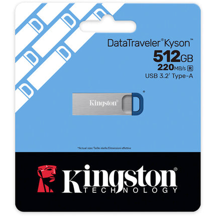 Kingston 512GB DataTraveler Kyson USB-A 3.2 Gen 1 Memoria Flash Metalica