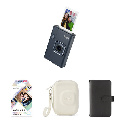 FUJIFILM instax mini LiPlay+ Cámara Híbrida Instantánea Azul 10 Fotos Kit