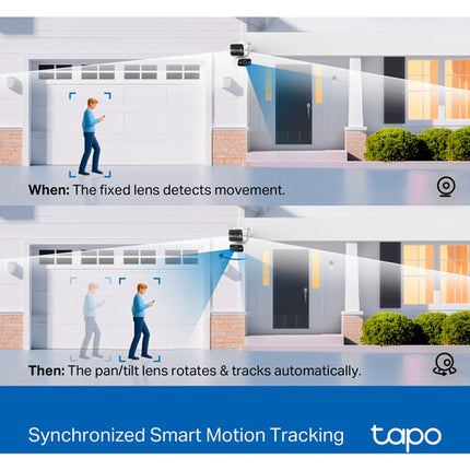TP-Link Tapo C575D Cámara de Seguridad Exterior Dual UHD 4K con Visión Nocturna y Focos
