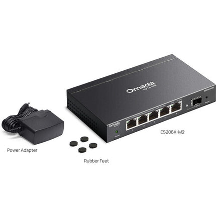 TP-Link Omada ES206X-M2 Switch de Red Gestionado 5 Puertos 2.5G 10G SFP+