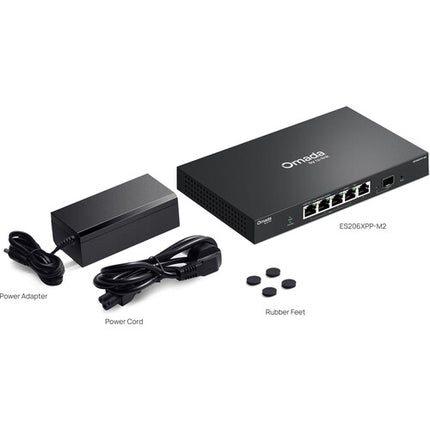TP-Link Omada ES206XPP-M2 Switch de Red Gestionado 5 Puertos 2.5G PoE++ 120W