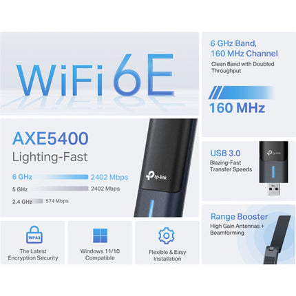 TP-Link Archer TBE400U Plus Adaptador USB Wi-Fi 7 Tri-Banda 6452 Mb/s