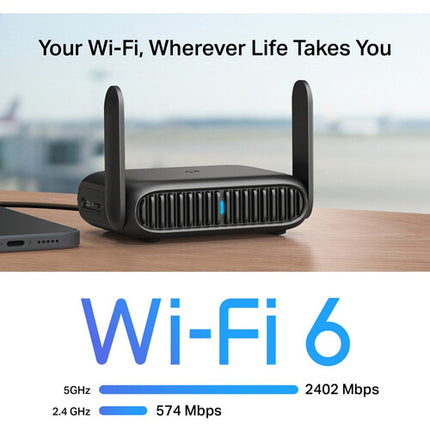 TP-Link Roam 6 AX3000 Router inalámbrico dual banda 2.5G viaje Wi-Fi 6 3570 Mb/s