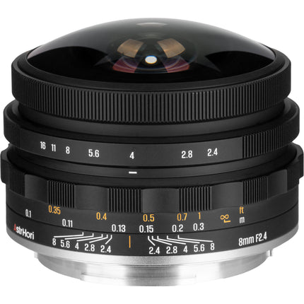 AstrHori 8mm f/2.4 Lente Ojo de Pez Circular para FUJIFILM G 220° Campo de Visión