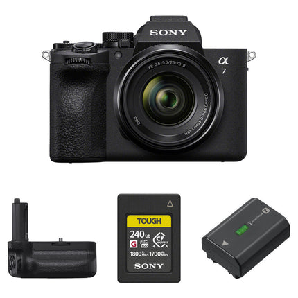 Sony a7 V Cámara sin Espejo 33MP 4K 60p con Lente 28-70mm II y Kit de Rendimiento
