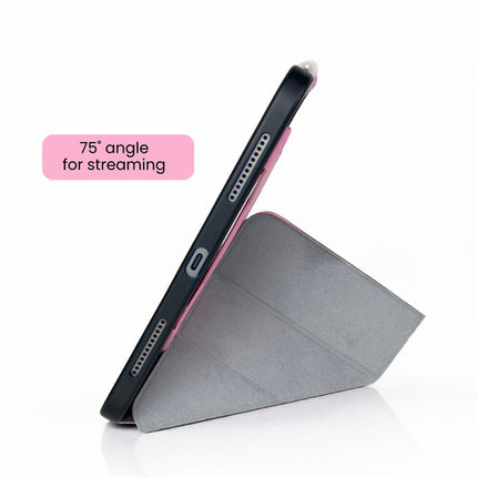 Strapsicle Funda Transparente para iPad 11" Rosa con Correa y Soporte para Stylus