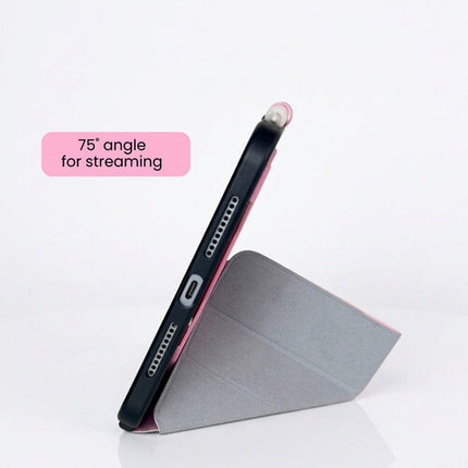 Strapsicle Funda Transparente para iPad Mini Rosa con Correa y Soporte para Stylus