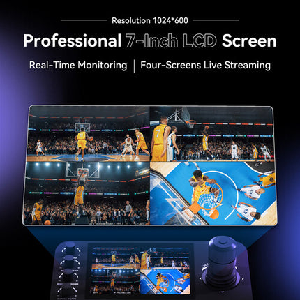 Tenveo UHD 4K30 NDI HX2 Kit 3 Cámaras PTZ 20x Zoom Controlador Joystick