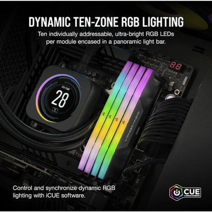 CORSAIR VENGEANCE RGB DDR5 64GB 6000 MT/s Memoria UDIMM 2x32GB