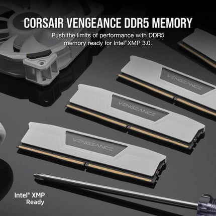 CORSAIR 16GB VENGEANCE DDR5 6000 MT/s UDIMM Memoria Blanca 288-Pin