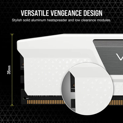 CORSAIR 16GB VENGEANCE DDR5 6000 MT/s UDIMM Memoria Blanca 288-Pin
