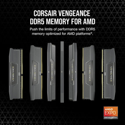 CORSAIR 32GB VENGEANCE DDR5 6000 MT/s Memoria UDIMM 2x16GB Gris