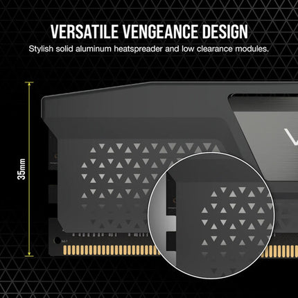 CORSAIR 32GB VENGEANCE DDR5 6000 MT/s Memoria UDIMM 2x16GB Gris