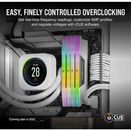 CORSAIR 32GB VENGEANCE RGB DDR5 6000 MT/s Memoria UDIMM Blanca 2x16GB