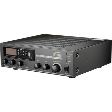 Quest Commercial M120bt Amplificador Mezclador Compacto 120W Bluetooth 3 Canales