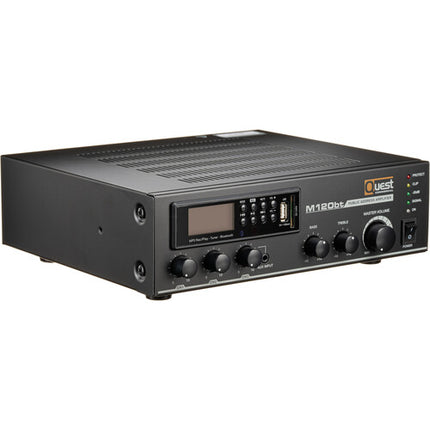 Quest Commercial M120bt Amplificador Mezclador Compacto 120W Bluetooth 3 Canales
