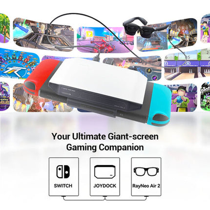 RayNeo JoyDock Adaptador Gaming para Gafas AR Air Batería 10000mAh 120Hz con Montura Nintendo Switch