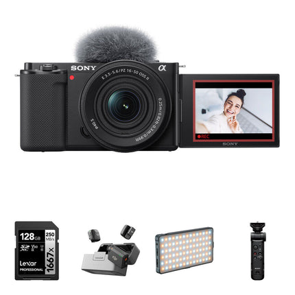 Sony ZV-E10 Cámara sin Espejo 26MP 4K60 con Lente 16-50mm II Kit Negro