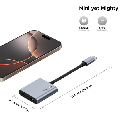 RayNeo Adaptador de Carga USB-C para Gafas AR 100W 4K60