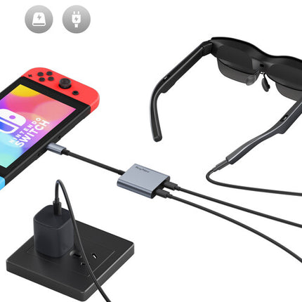 RayNeo Adaptador de Carga USB-C para Gafas AR 100W 4K60