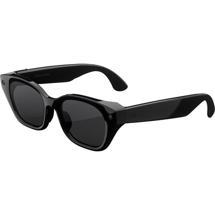 Meta Capri Gafas estándar negro lentes transición gris con estuche plegable