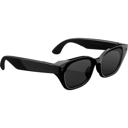 Meta Capri Gafas estándar negro lentes transición gris con estuche plegable