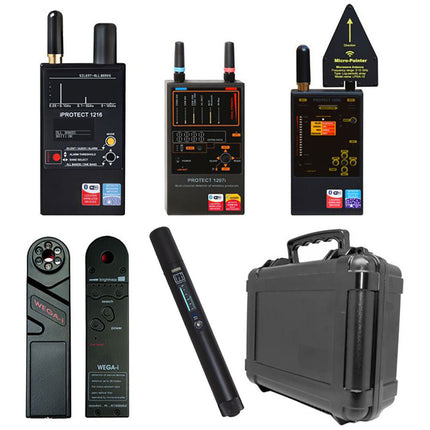 KJB Security Products Kit de Detección y Contra Vigilancia con Detector RF y Buscador de Cámaras