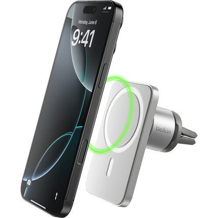 Belkin Magnetic Car Vent Mount Pro Soporte Magnético para Auto Plata compatible MagSafe y con gestión de cables