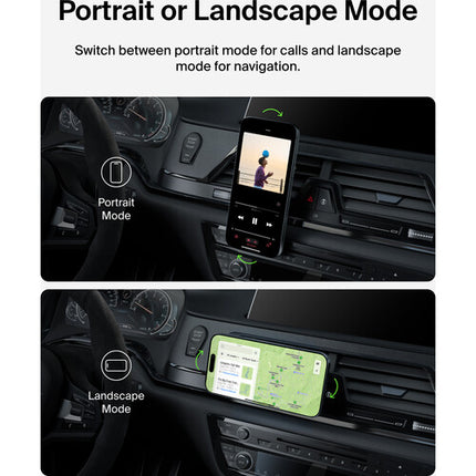 Belkin Magnetic Car Vent Mount Pro Soporte Magnético para Auto Plata compatible MagSafe y con gestión de cables