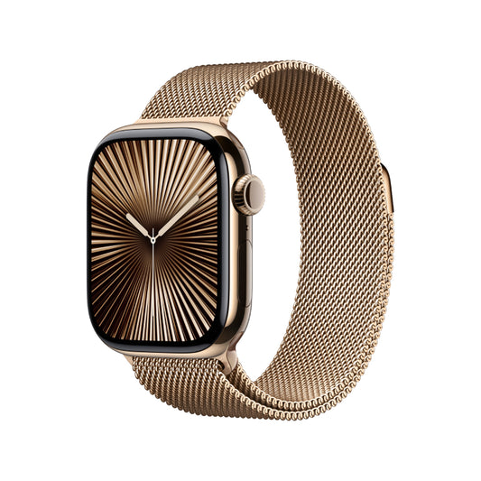 Apple Watch Series 10 GPS Celular 42mm Titanio Dorado Correa Milanesa Bluetooth 5.0