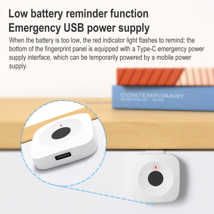 Xiaomi Youpin ZNGS06YSB YEELOCK Cerradura Inteligente Huella 16 Capacidad Batería 5 Años Blanca