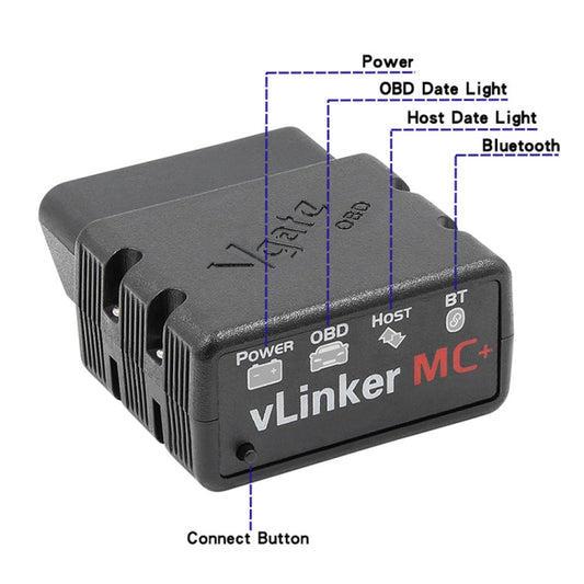 VLINKER MC+ V2.2 OBD Escáner Bluetooth 4.0 Para Automóvil