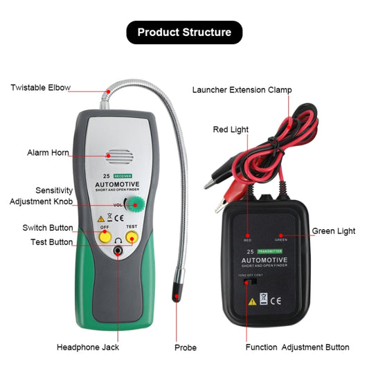 DUOYI DY25 Probador de Cables Automotriz Cortocircuitos