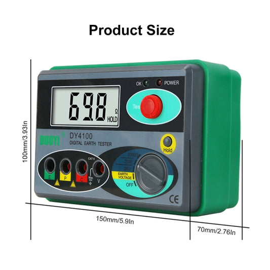 DUOYI DY4100 Probador Resistencia Tierra Digital Precisión