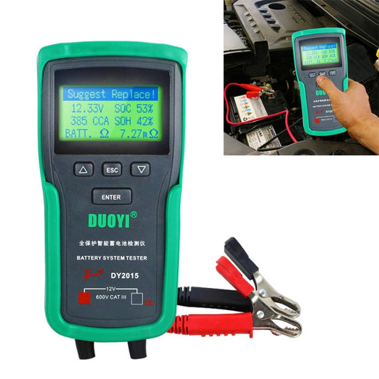 DUOYI DY2015 Probador De Batería 12V Diagnóstico Digital