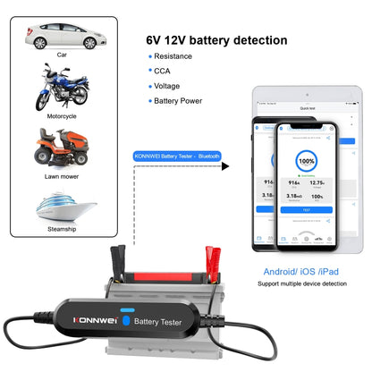 KONNWEI BK100 X431 BST360 Probador de Batería Bluetooth