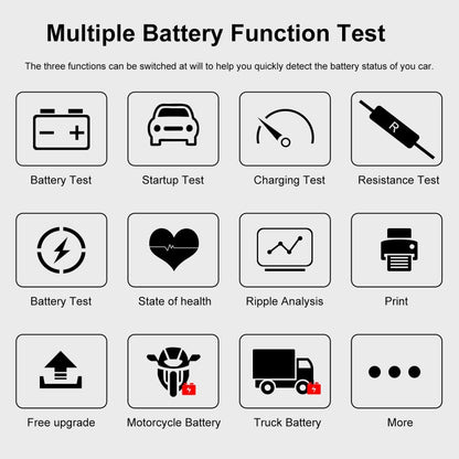 KONNWEI KW720 Probador De Batería Para Coche 6V24V Impresora